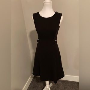 White House Black market black sleeveless modest dress. Size 00.